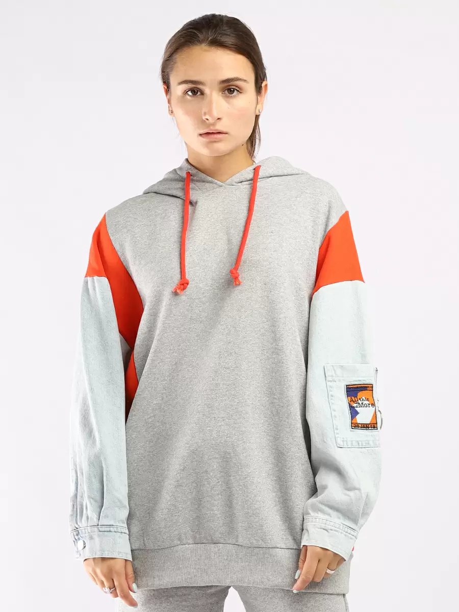 

Толстовка женская Soul SQ70233 серая 1, SQ70233