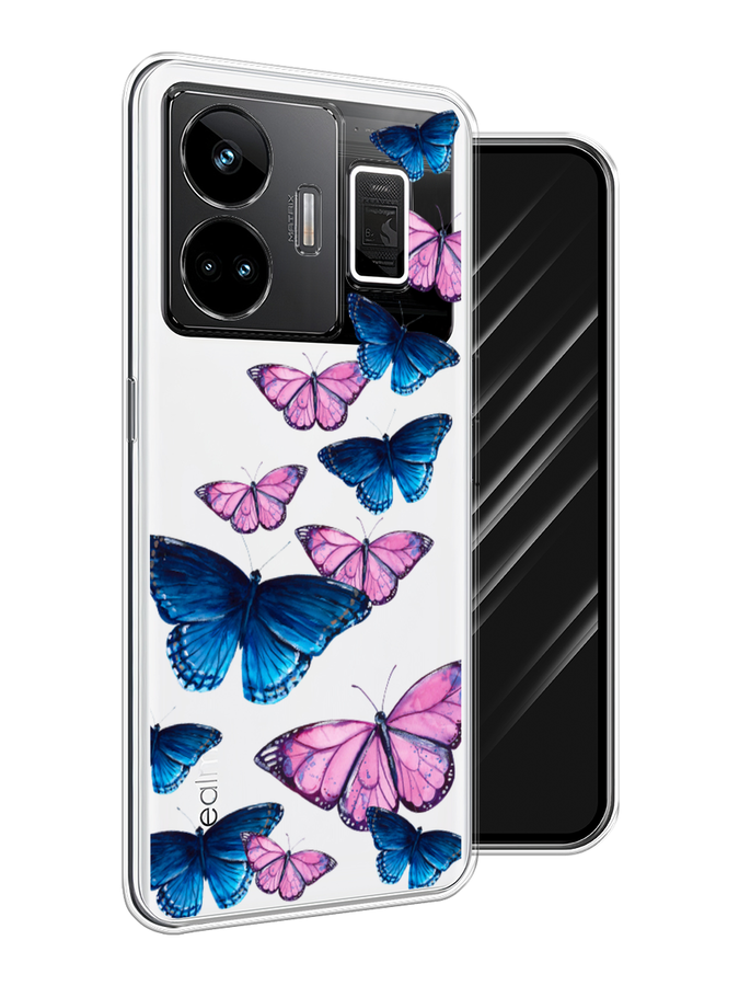 

Чехол Awog на Realme GT Neo 5 5G/GT 3 "Полет бабочек", Синий;черный;розовый, 2513750-2