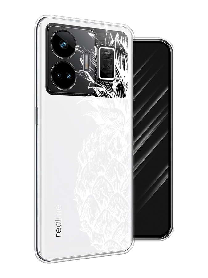 

Чехол Awog на Realme GT Neo 5 5G/GT 3 "Ананас графика белая", Белый, 2513750-10