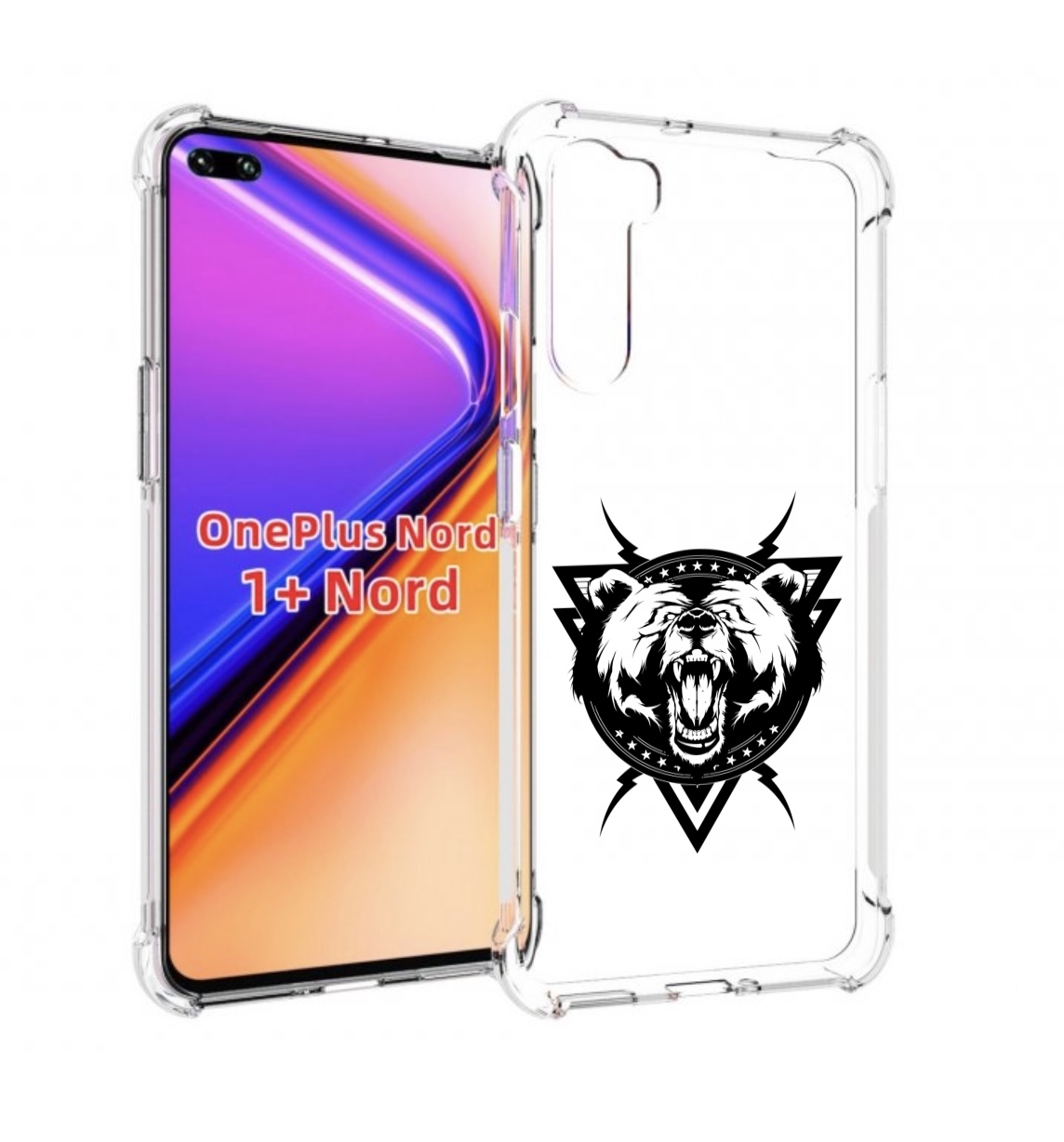 

Чехол MyPads медведь в треугольнике для OnePlus Nord / 1+ Nord (1ая версия), Прозрачный, Tocco