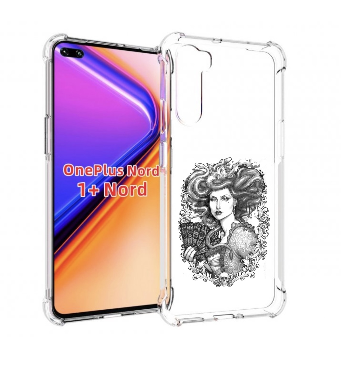 

Чехол MyPads медуза черно белый для OnePlus Nord / 1+ Nord (1ая версия), Прозрачный, Tocco