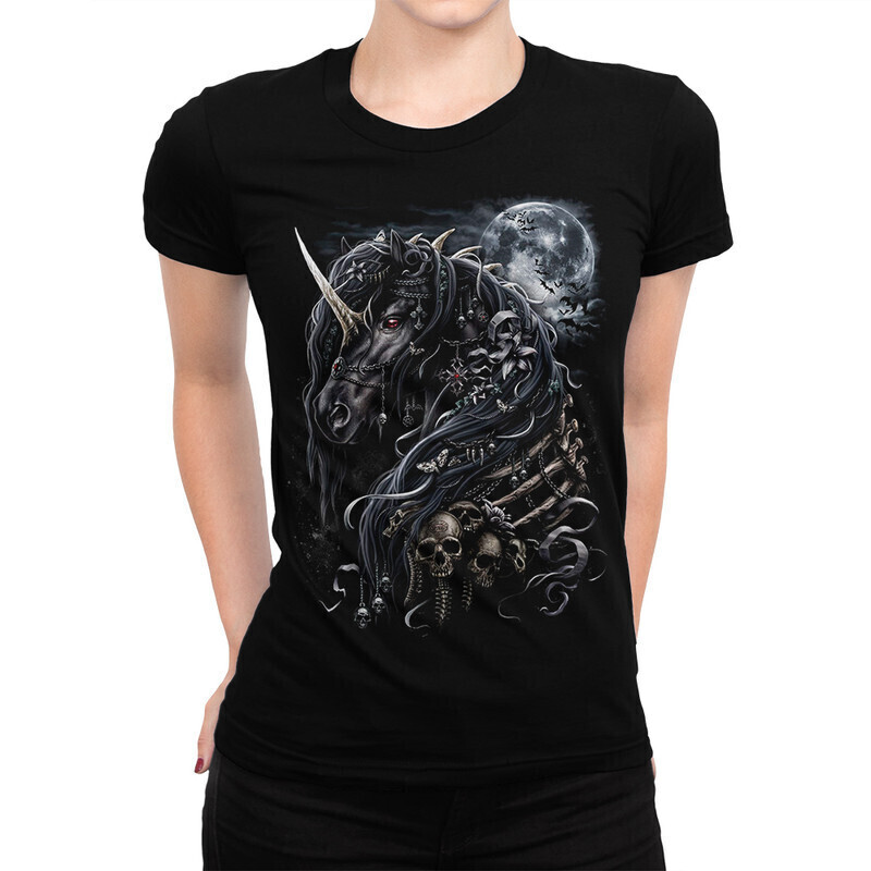 

Футболка женская Dream Shirts Темный Единорог 10001771 черная XL, Темный Единорог 10001771