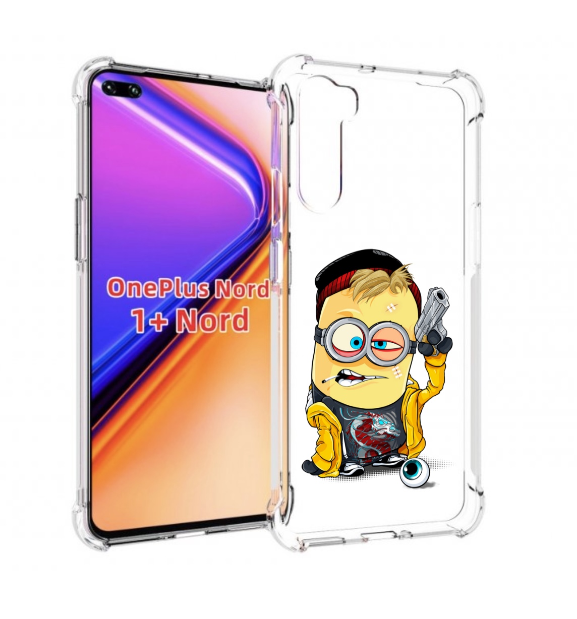 

Чехол MyPads миньон бандит для OnePlus Nord / 1+ Nord (1ая версия), Прозрачный, Tocco