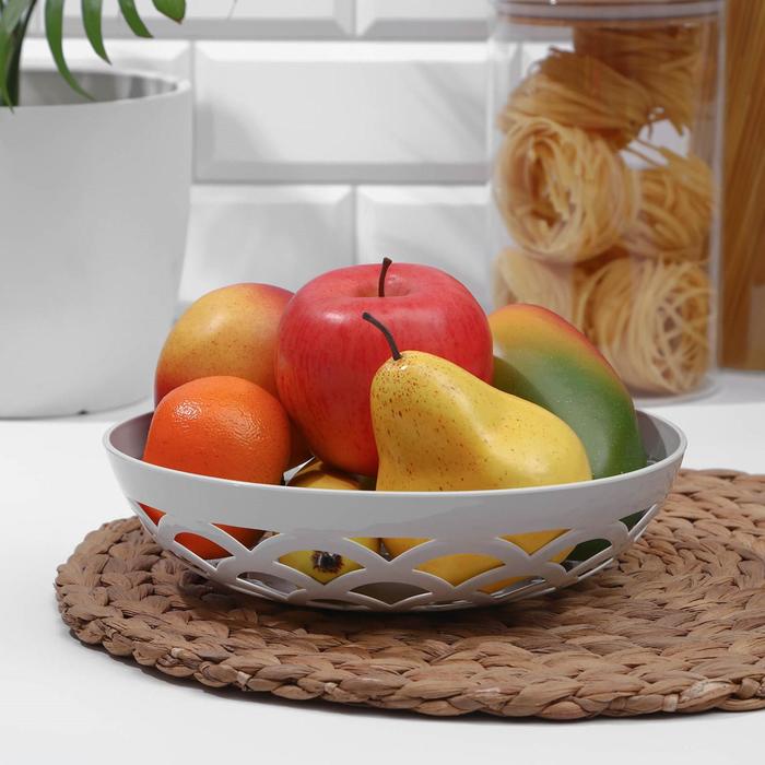 фото Ваза для хлеба и фруктов «бутон», 21,5×6 см, круглая, цвет микс nobrand