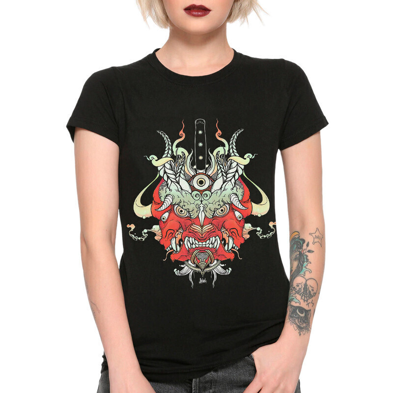 

Футболка женская Dream Shirts Японский Демон Они 10001781 черная XL, Японский Демон Они 10001781