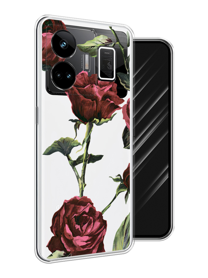 

Чехол Awog на Realme GT Neo 5 5G/GT 3 "Бордовые розы фон", Бордовый, 2513750-8