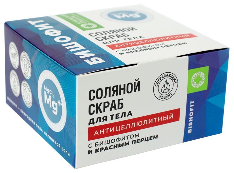 

Соляной скраб с бишофитом и красным перцем Антицеллюлитный, 300 г