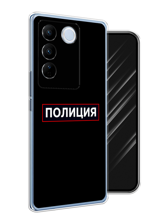 

Чехол Awog на Vivo V27/V27 Pro "Police logo", Черный;белый;красный, 268450-5