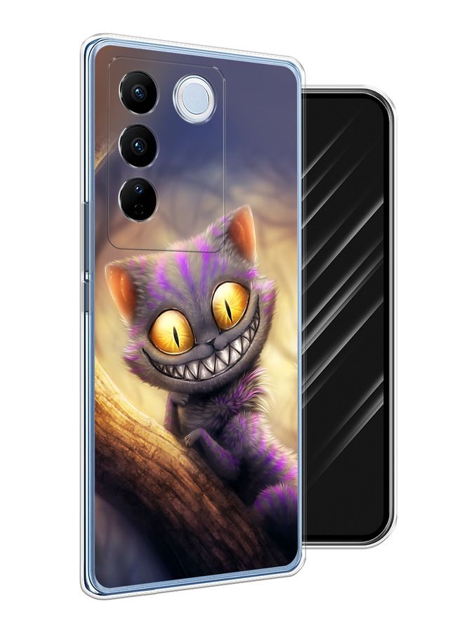 

Чехол Awog на Vivo V27/V27 Pro "Cheshire Cat", Фиолетовый;желтый, 268450-1