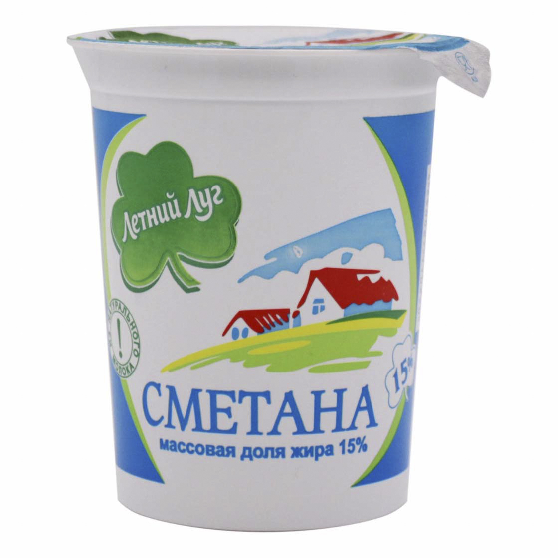 

Сметана Летний Луг 15% бзмж 400 мл