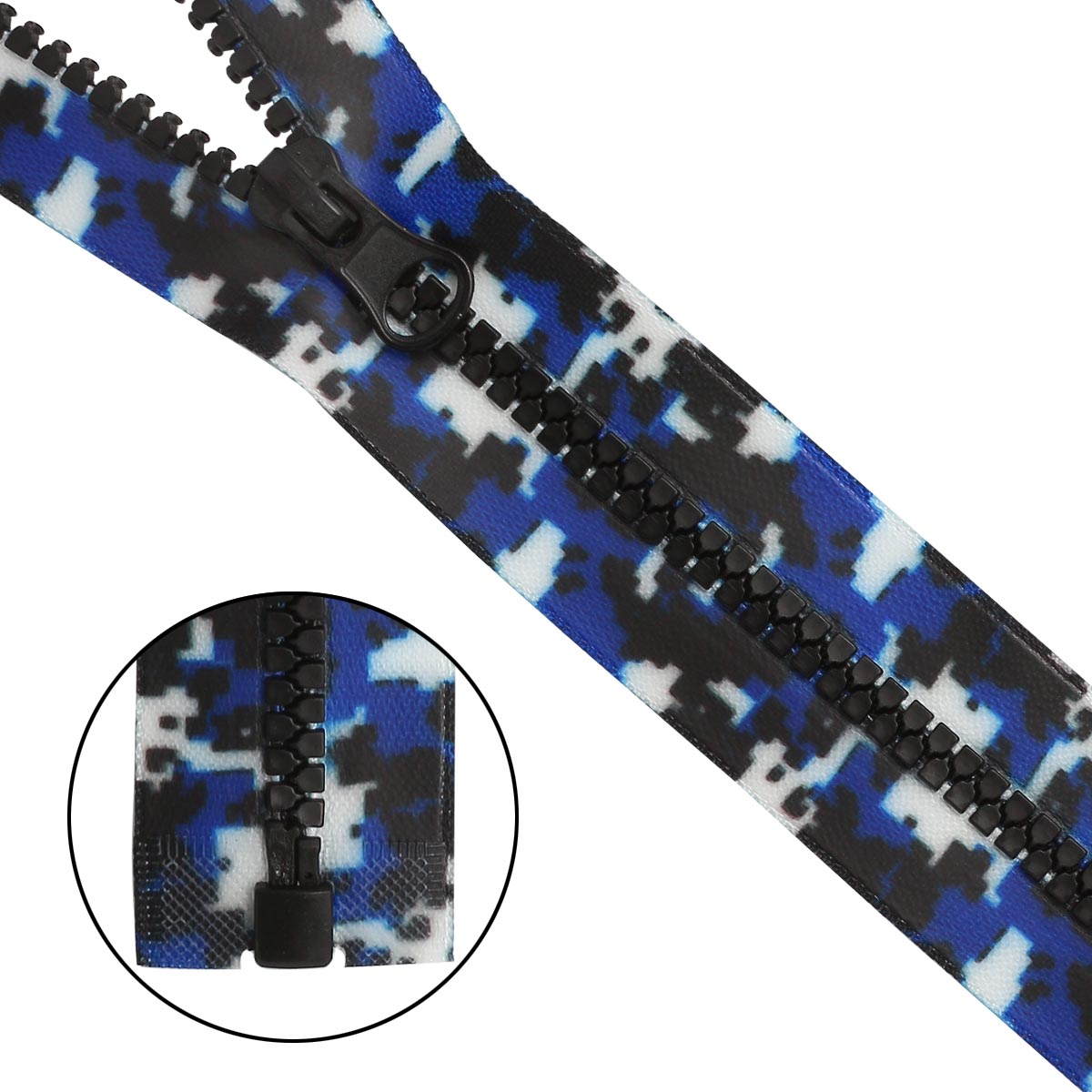 

Молния "трактор", Т5, 70 см, "Милитари", цвет: синий, 5 штук (количество товаров в комплек