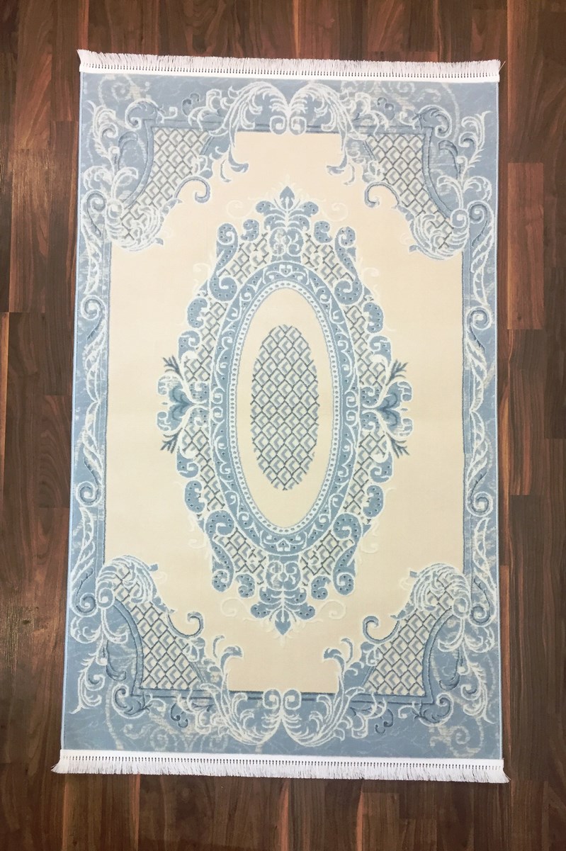 фото Ковер sofia rugs kqsem 4048a прямой белый/голубой 150x230