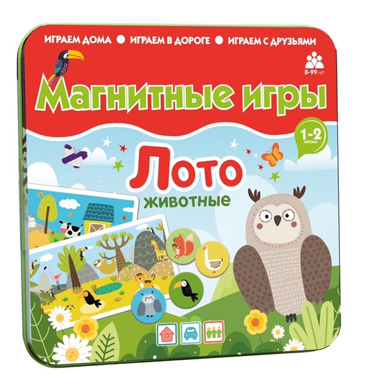 Магнитная игра Бумбарам Животные на 1-2 игроков IM-1015 655₽