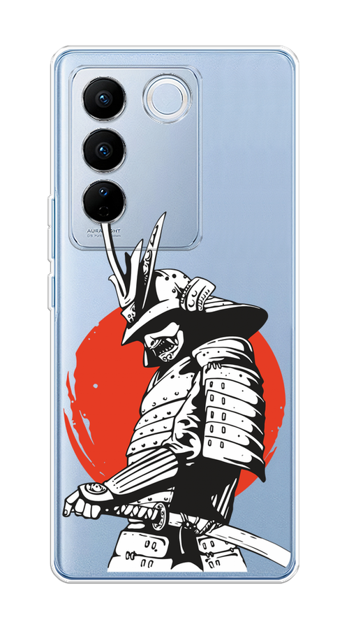 

Чехол на Vivo V27/V27 Pro "Самурай с катаной", Черный;красный;белый, 268550-1