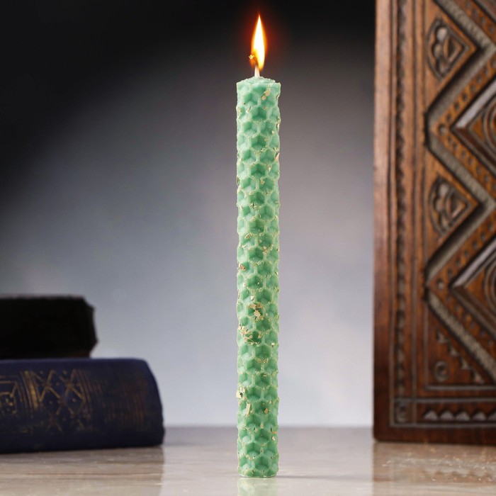 

Свеча из вощины с эвкалиптом, 13х1,7 см, 1 ч, зеленый