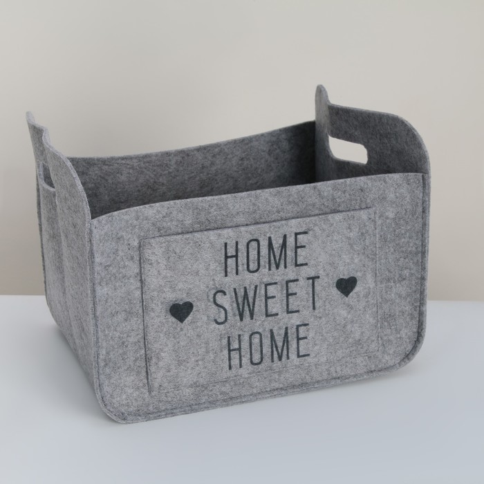 

Eva Корзина для хранения Sweet Home, 37x28x22 см, цвет серый