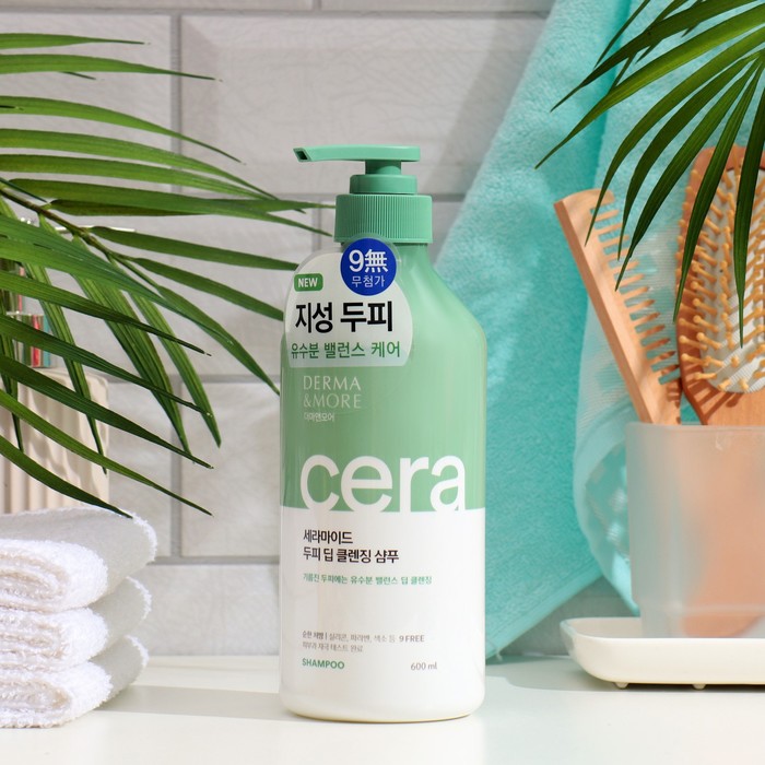 

Шампунь для волос Derma & More глубокое очищение для жирной кожи головы, 600 мл
