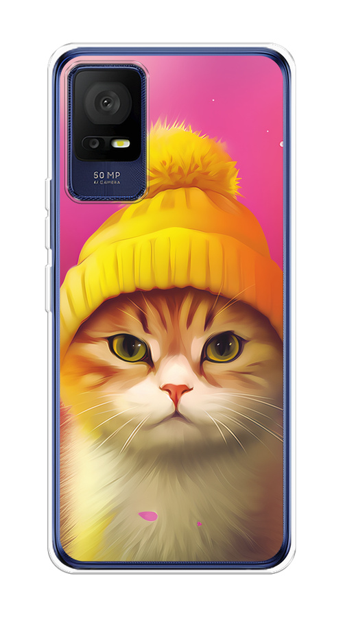 

Чехол на TCL 405 "Котик в шапочке", Розовый;желтый;бежевый, 291450-1