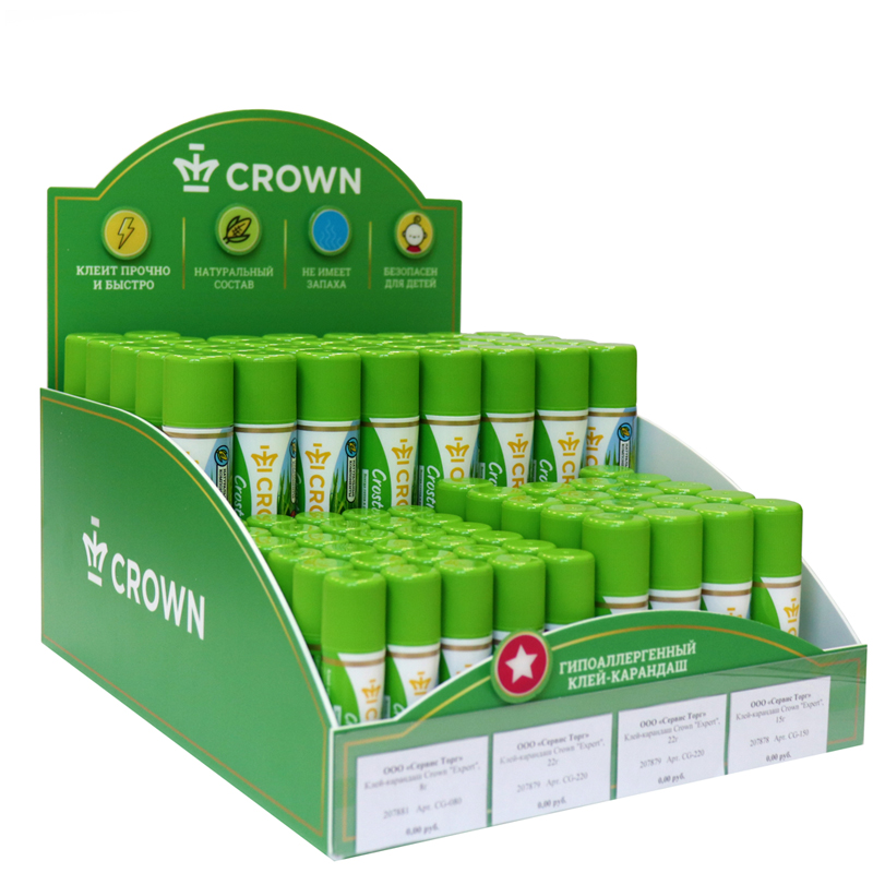 

Дисплей пластиковый Crown клейкарандаш, 4 ячейки 225*250*280мм
