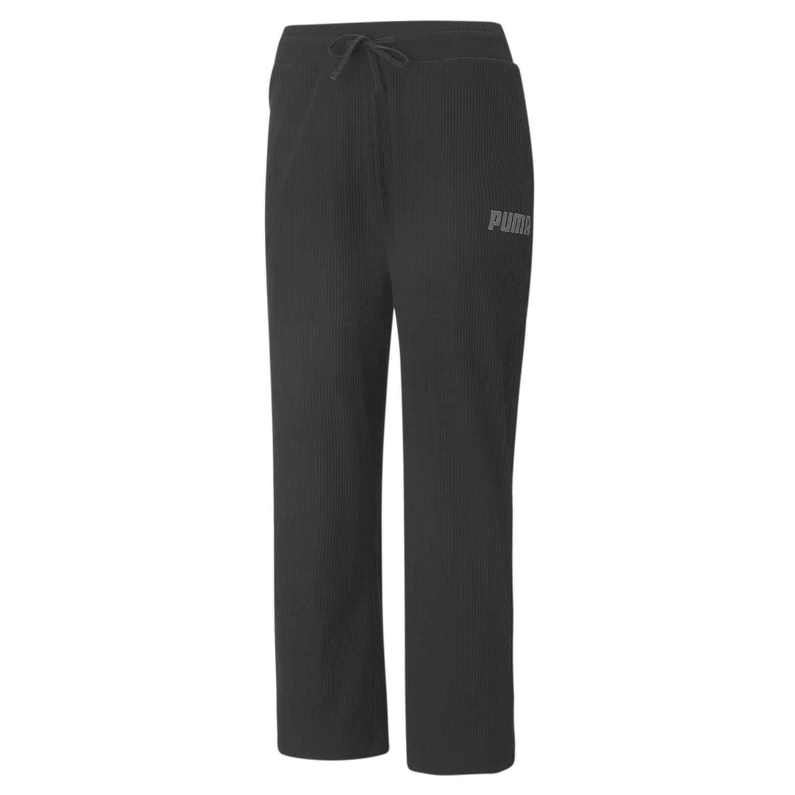 фото Брюки женские puma modern basics ribbed wide pants черные m