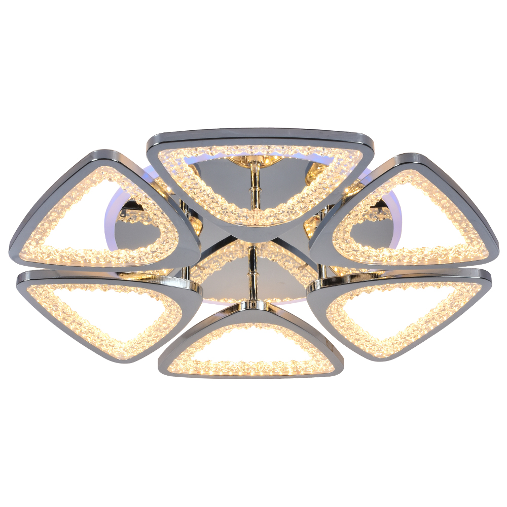 

Потолочная светодиодная люстра Profit Light 8031/6 CHR 120W+8W RGB диммируемая с ПДУ