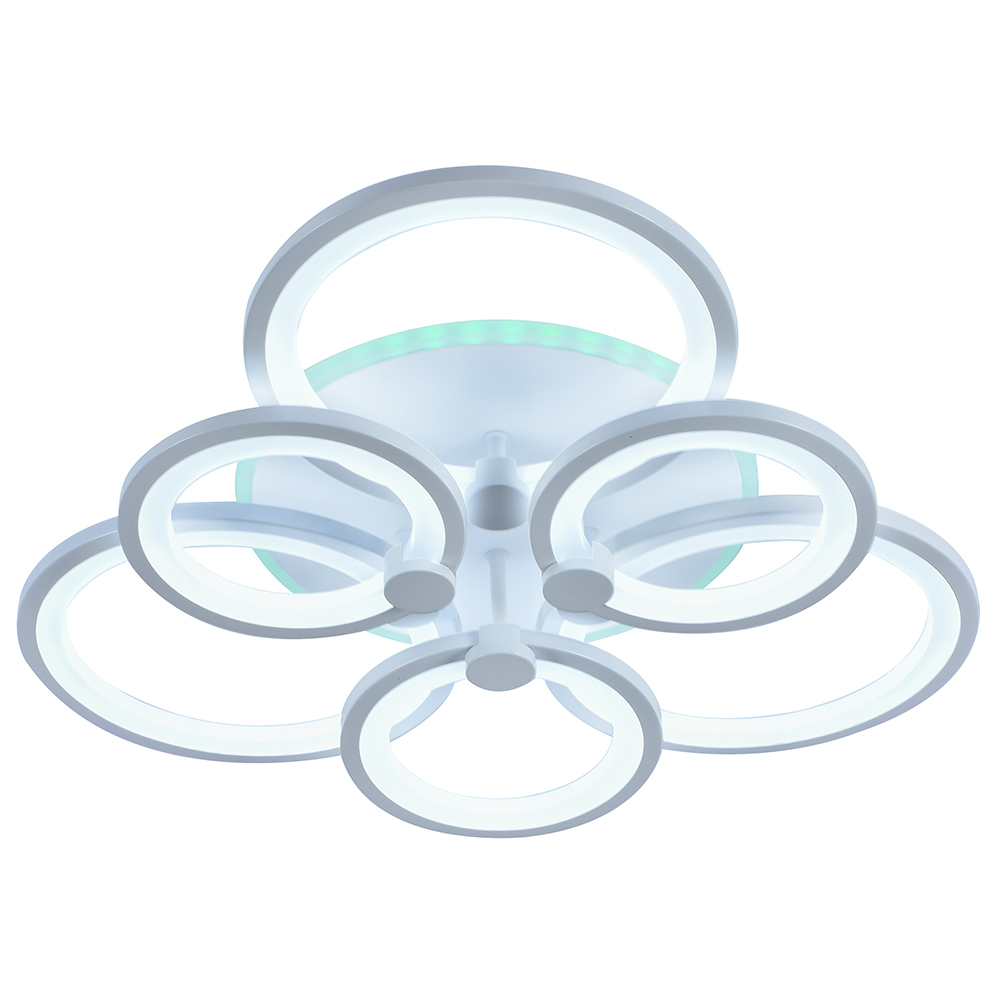

Светодиодная люстра 8077/3+3 WHT 144W+8W RGB