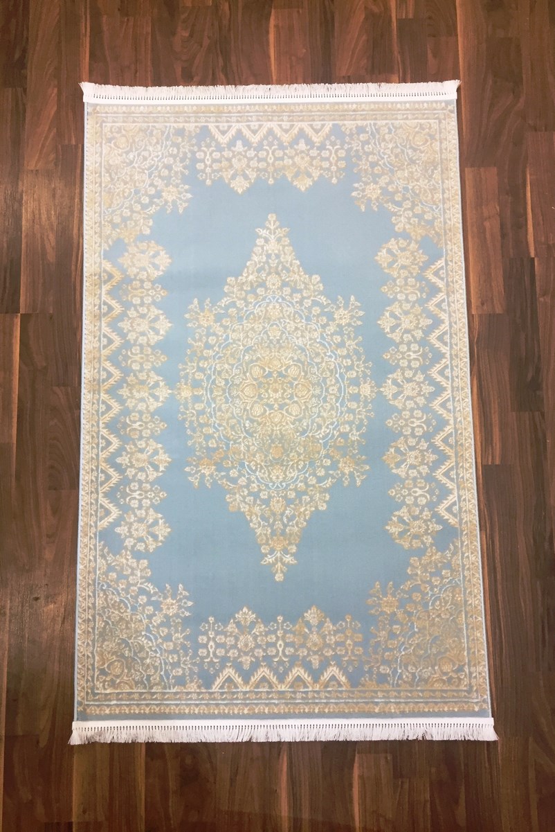 фото Ковер sofia rugs kqsem 4095a прямой белый/голубой 120x180