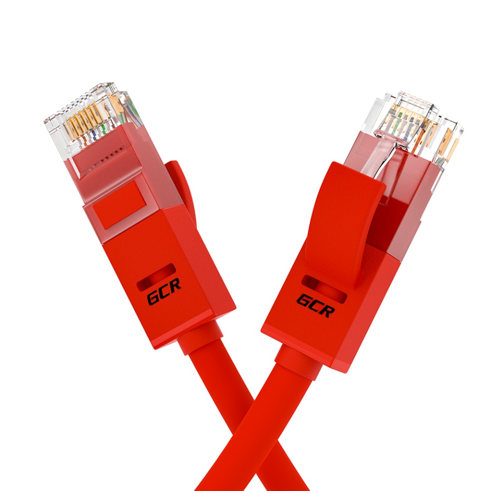 фото Кабель gcr rj45-rj45 15м utp кат.5e, red (gcr-lnc04-15.0m)