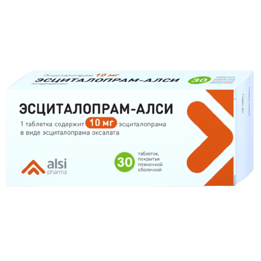 Эсциталопрам-АЛСИ таблетки 10 мг 30 шт.