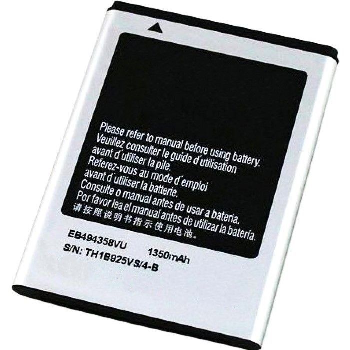 

Аккумулятор Samsung S5830 S5660 S5670 S6102 S6500 S7500 S7250 S6802 EB494358VU мАч 1350
