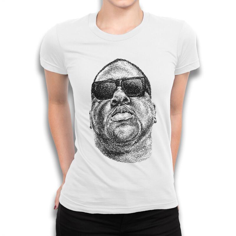 фото Футболка женская dream shirts biggie smalls the notorious b.i.g. 9899014111 белая 3xl