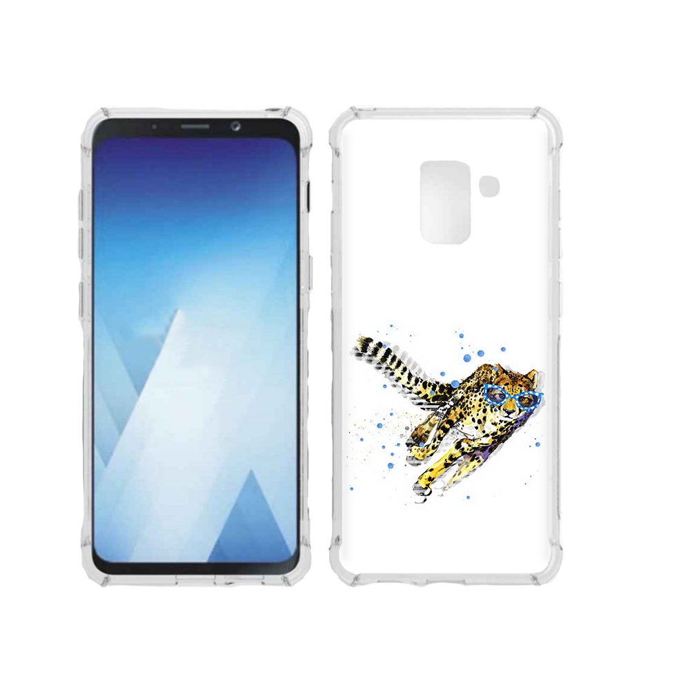 

Чехол MyPads Tocco для Samsung Galaxy A5 (2018) гепард в очках (PT95317.573.287), Прозрачный, Tocco