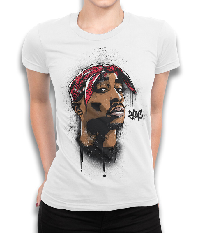 

Футболка женская Dream Shirts 2Pac Граффити 9899015111 белая 3XL, 2Pac Граффити 9899015111