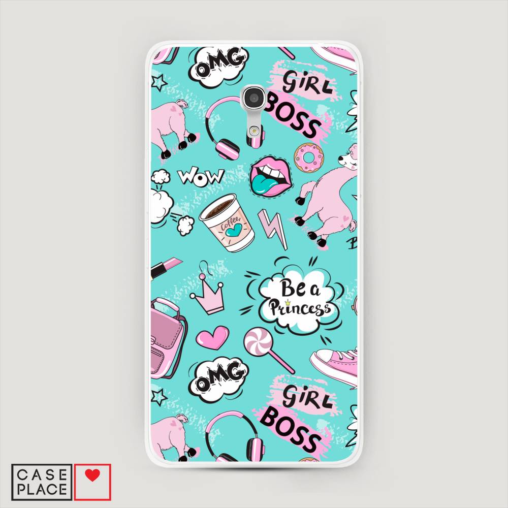 

Чехол Awog на Alcatel Pixi 4 (5) 5045D / Алкатель Pixi 4 (5) 5045D "Стильная лама", 170250-1
