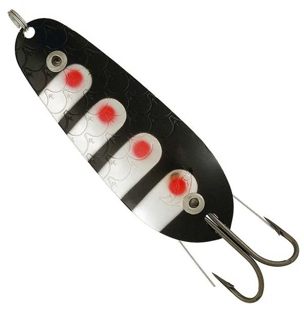 

Блесна Kuusamo Rasanen 70/10 BL/R/S-S, Черный;белый