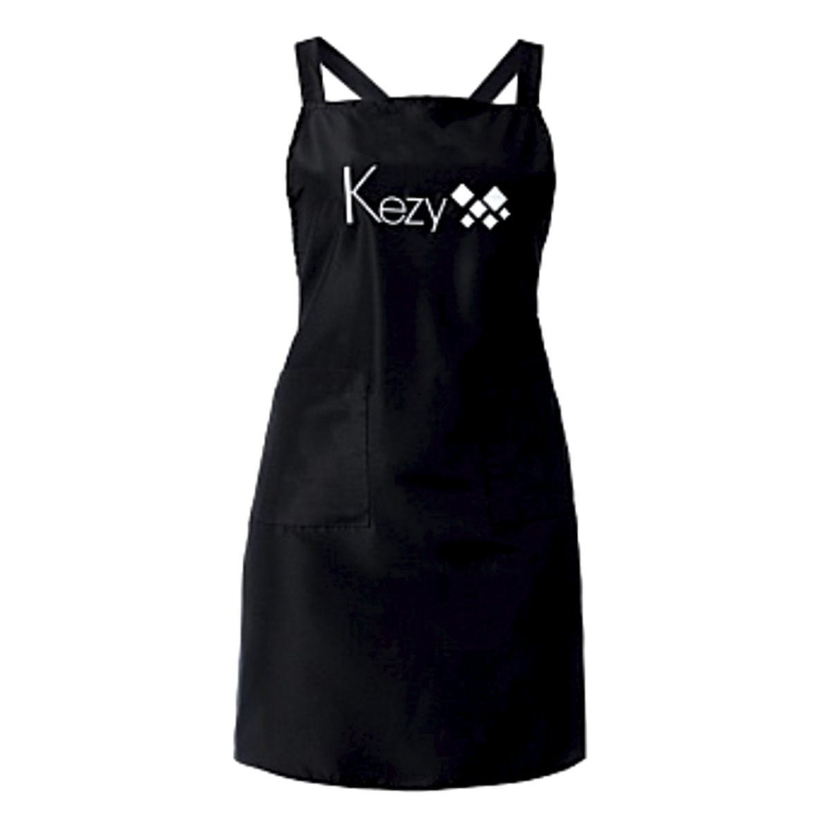 Kezy, Фартук черный из таффеты с печатью логотипа Kezy фартук этель сamellia 60х70 см 100% хл саржа 190 г м2