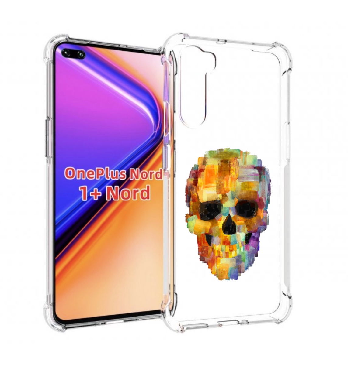 

Чехол MyPads нарисованный череп для OnePlus Nord / 1+ Nord (1ая версия), Прозрачный, Tocco