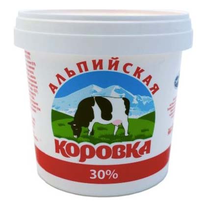 Сметанный продукт Альпийская Коровка 30 % 900 г