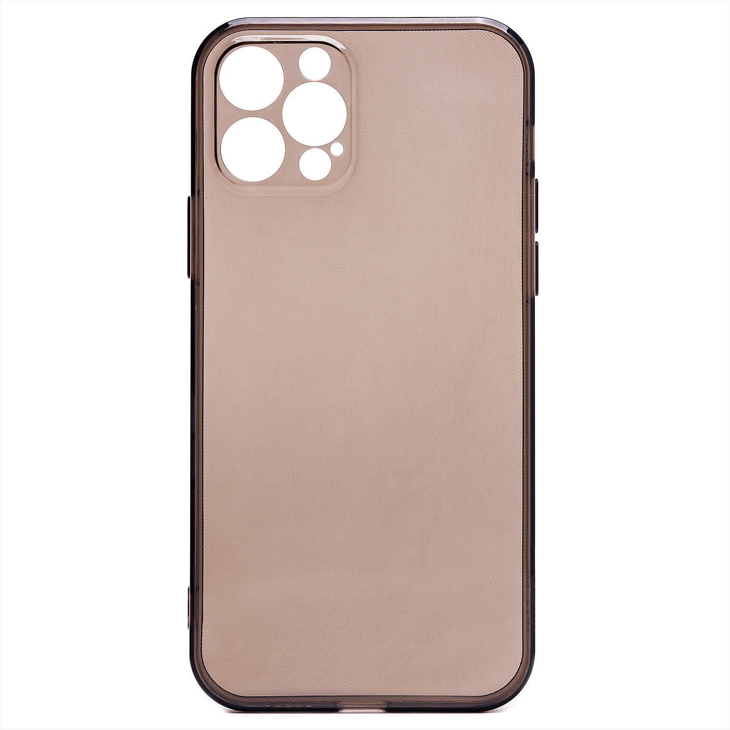 

Чехол iPhone 12, iPhone 12 Pro силиконовый ультратонкий <прозрачно-черный>