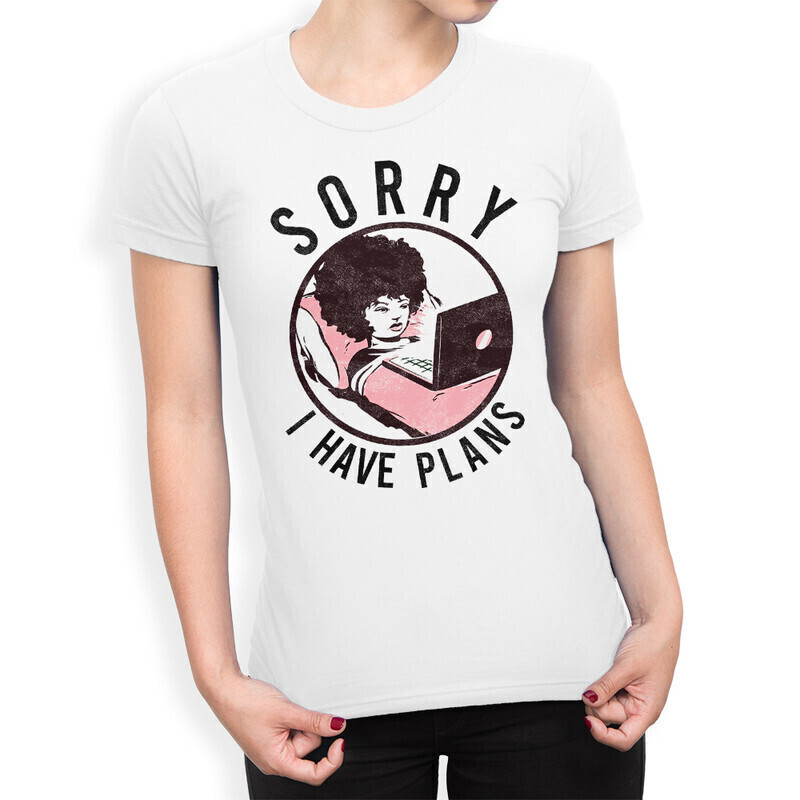 

Футболка женская Dream Shirts Sorry I have plans 10001971 белая 3XL, Sorry I have plans 10001971