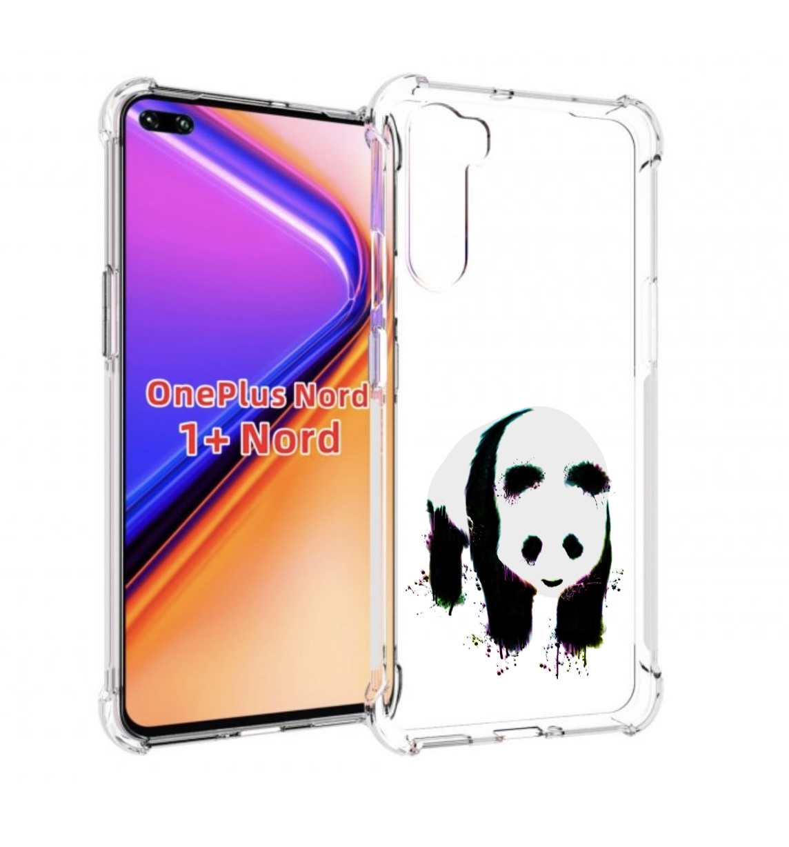 

Чехол MyPads панда в акварели для OnePlus Nord / 1+ Nord (1ая версия), Прозрачный, Tocco