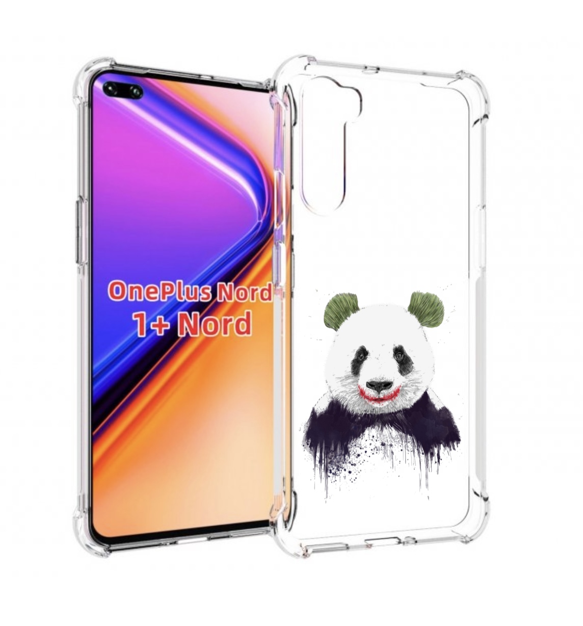 

Чехол MyPads панда джокер для OnePlus Nord / 1+ Nord (1ая версия), Прозрачный, Tocco