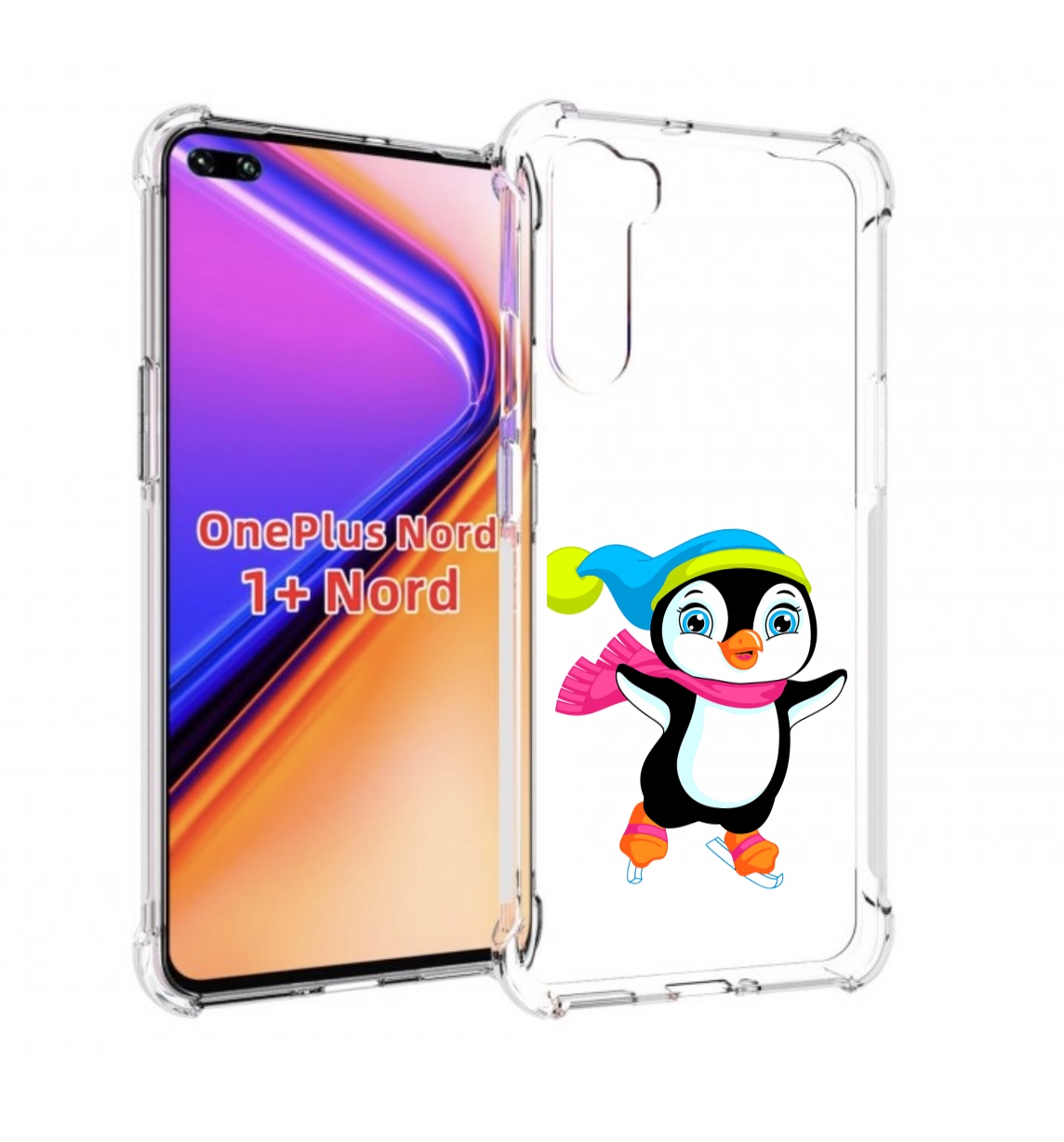 

Чехол MyPads пингвин на коньках для OnePlus Nord / 1+ Nord (1ая версия), Прозрачный, Tocco