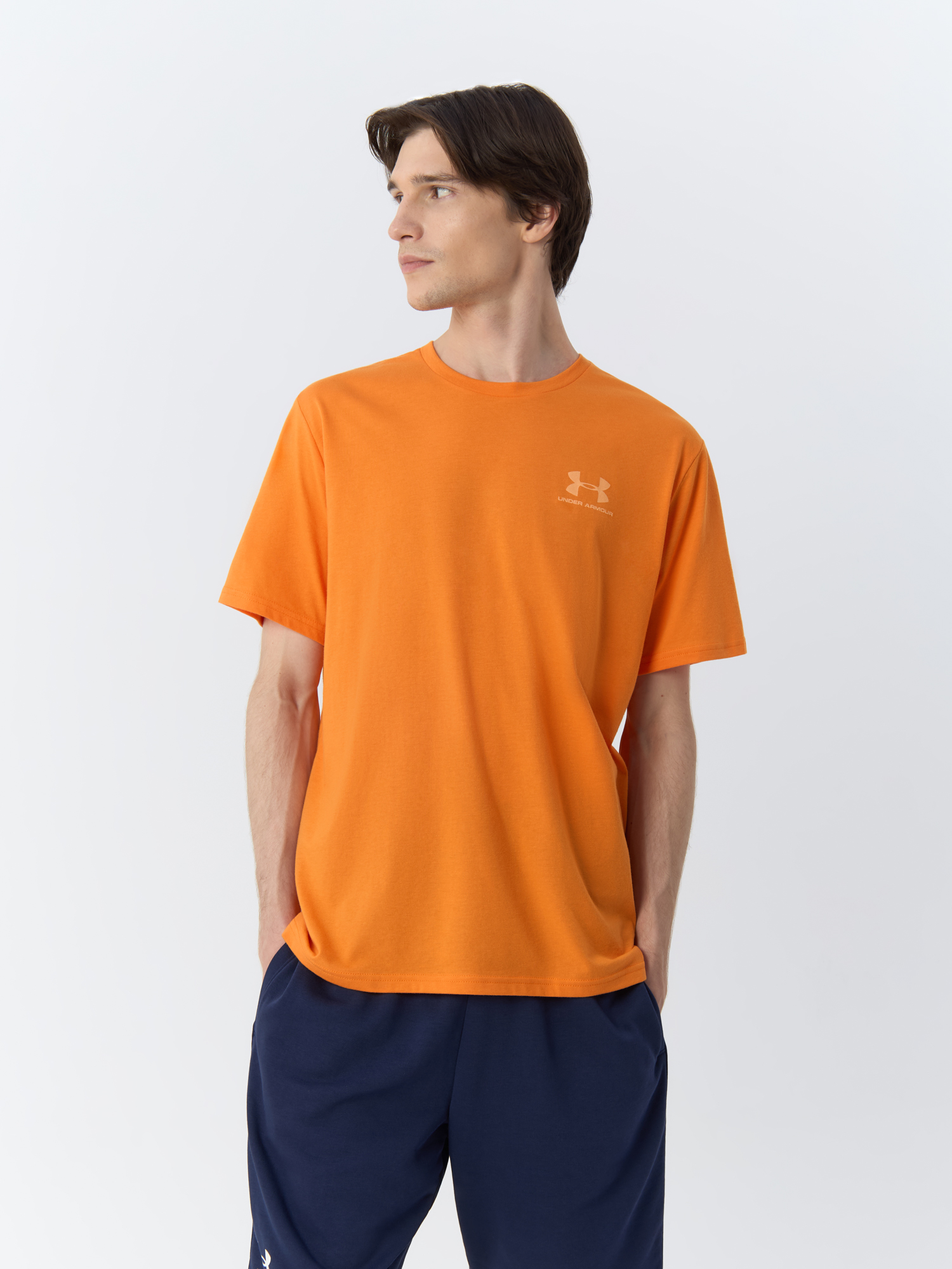 

Футболка мужская Under Armour 1326799-810 оранжевая 48-52 RU, Оранжевый, Sportstyle Left Chest SS