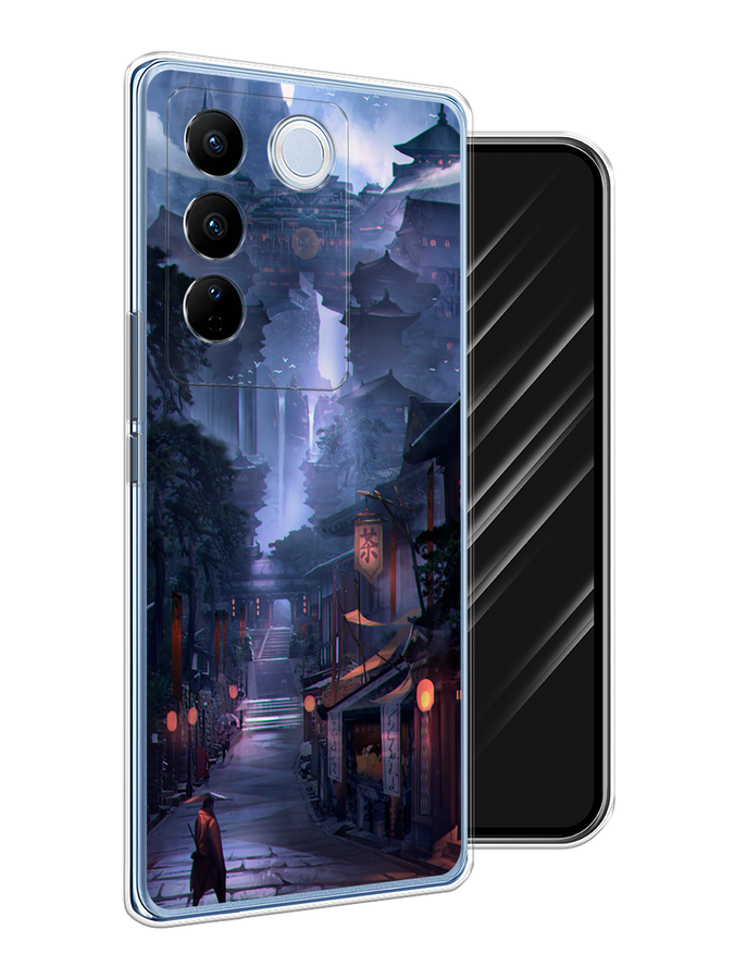

Чехол Awog на Vivo V27/V27 Pro "Одинокий самурай", Синий;черный;коричневый, 268450-10