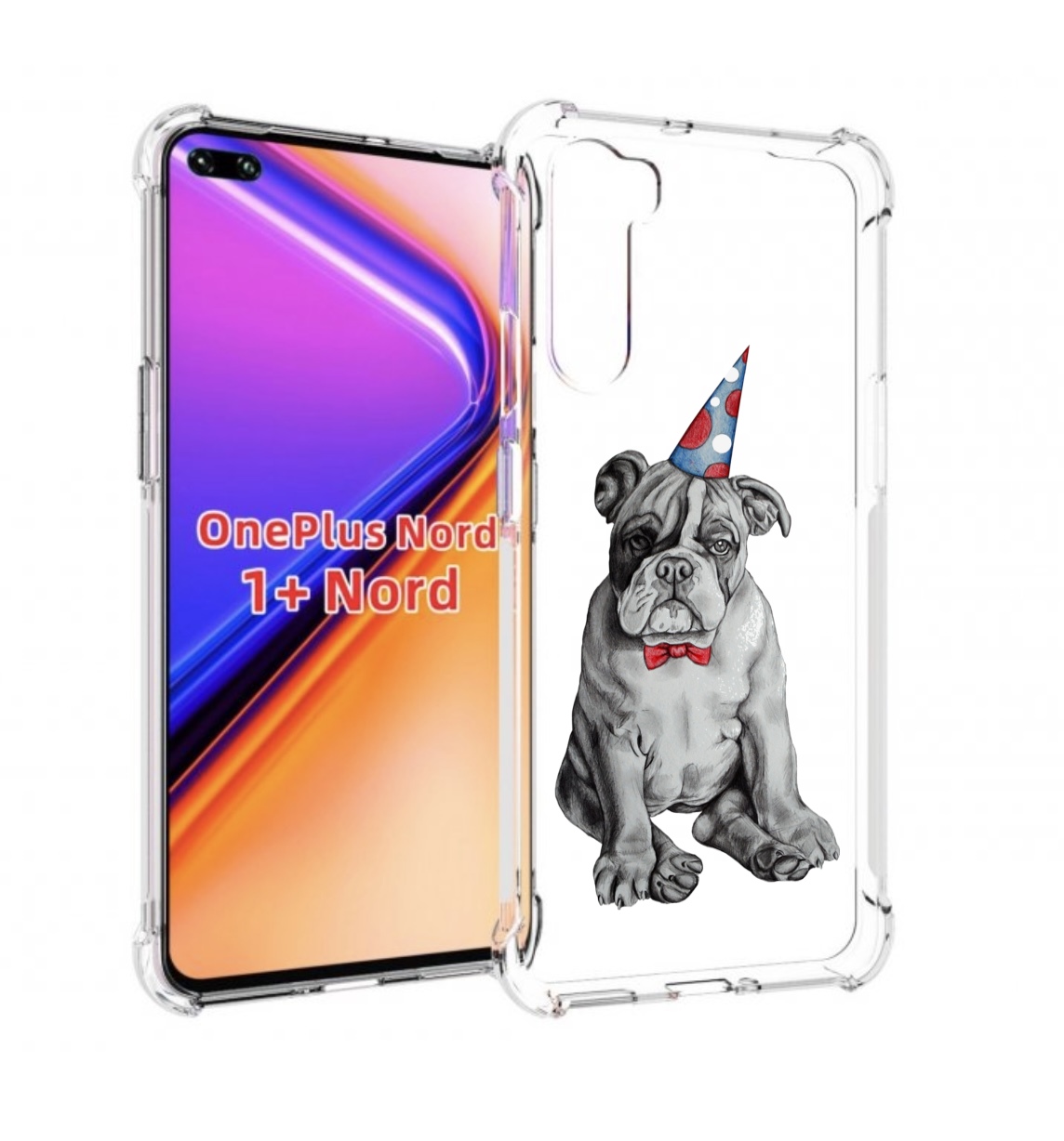 

Чехол MyPads праздничный щенок для OnePlus Nord / 1+ Nord (1ая версия), Прозрачный, Tocco