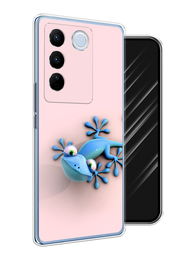 

Чехол Awog на Vivo V27/V27 Pro "Голубая ящерка", 268450-2