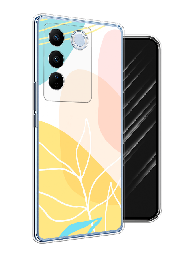 

Чехол Awog на Vivo V27/V27 Pro "Летнее настроение", Желтый;голубой;розовый, 268450-10