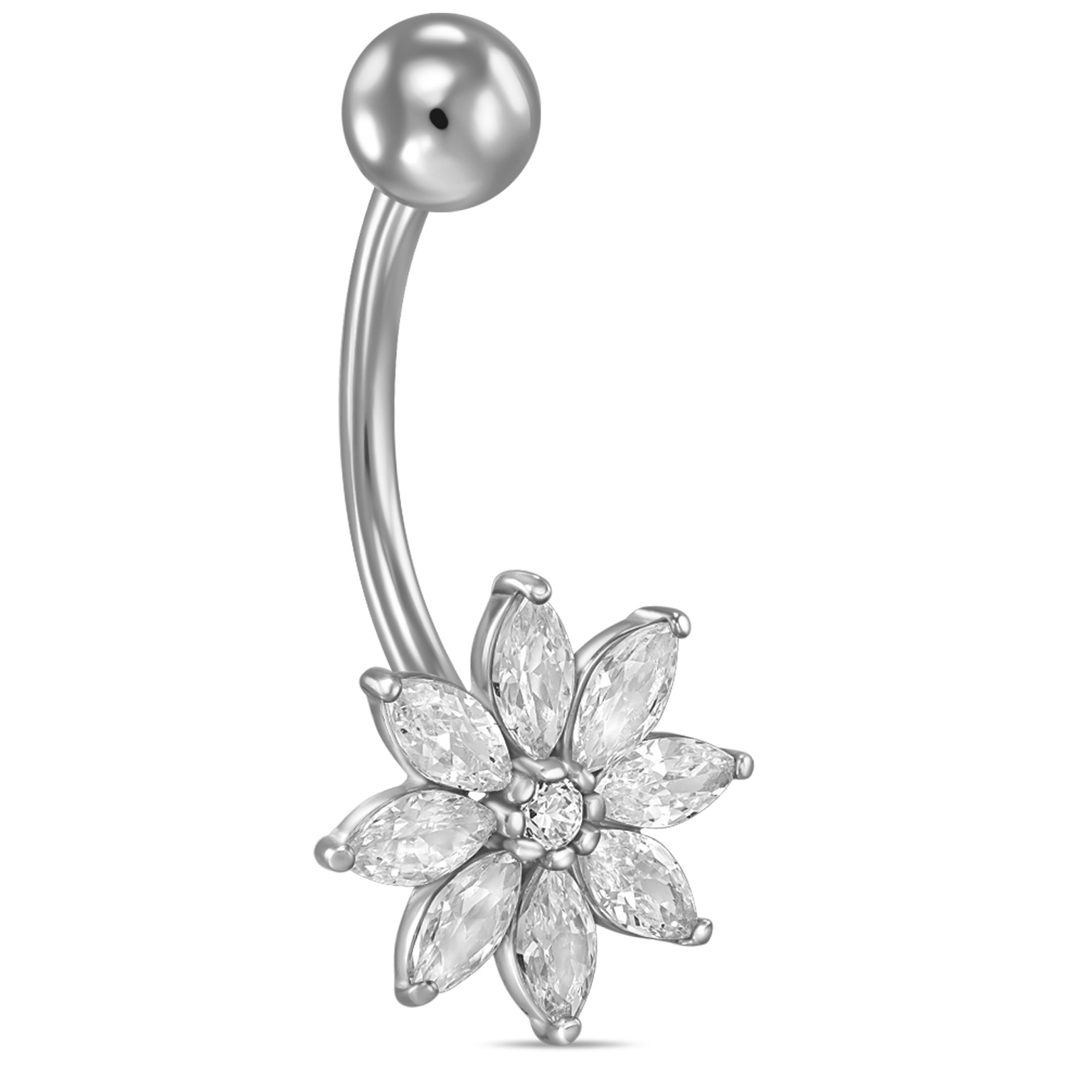 

Пирсинг из серебра MIUZ Diamonds (Московский ювелирный завод) I2050-0600020-00775, фианит, I2050-0600020-00775