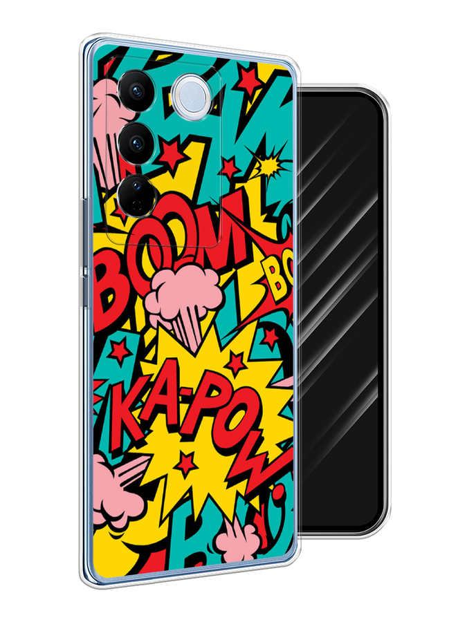 

Чехол Awog на Vivo V27/V27 Pro "Постер pop art", Бирюзовый;желтый;красный, 268450-9
